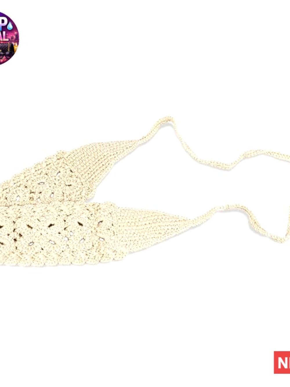 Handmade Crochet Cotton Headband Boho Hair Scarf Kerchief